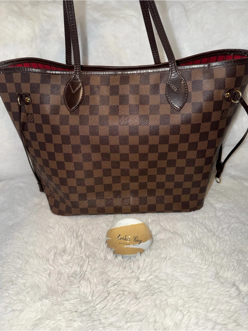 Louis Vuitton Damier Ebene Neverfull MM Bag